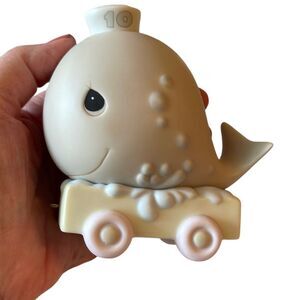 Vintage 1991 Precious Moments Birthday Train 10th Birthday Whale.